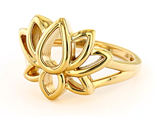 Joy & Serenity™ By Jane Seymour 14k Yellow Gold Over Sterling Silver Lotus Flower Ring - Size 8
