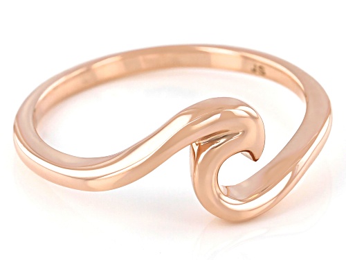 Joy & Serenity™ By Jane Seymour 14k Rose Gold Over Sterling Silver Wave Ring - Size 10