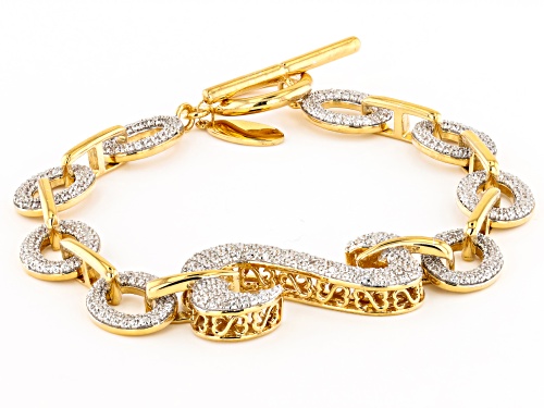 Open Hearts by Jane Seymour® Bella Luce® 14k Yellow Gold Over Sterling Silver Bracelet - Size 7