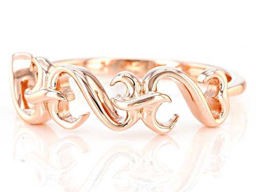 Open Hearts by Jane Seymour® 14k Rose Gold Over Sterling Silver Band Ring - Size 7