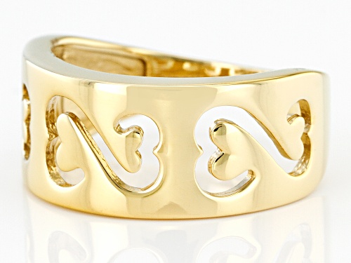 Open Hearts by Jane Seymour® 14k Yellow Gold Over Sterling Silver Wide Band Ring - Size 6