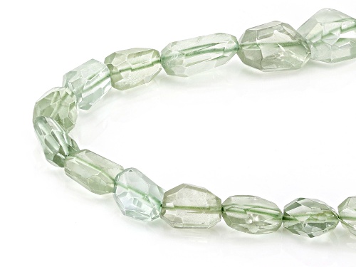 12-17mm Prasiolite Rhodium Over Sterling Silver Necklace - Size 20