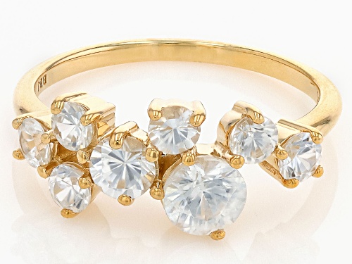 White Zircon 10k Yellow Gold Ring 1.91ctw - Size 7