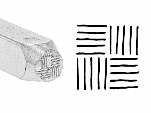 Patchwork Texture Design Stamp appx 6mm