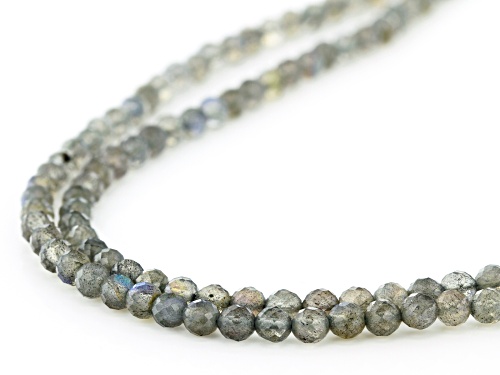 4mm Round Labradorite Bead Endless Strand Necklace - Size 72