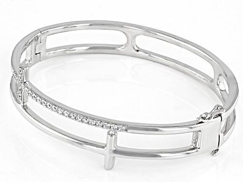 Koadon® 1.58ctw Bella Luce® White Diamond Simulant Rhodium Over Sterling Silver Cross Bracelet - Size 7.5