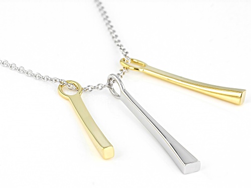 Koadon® Rhodium And Eterno™  18k Yellow Gold Over Sterling Silver Pendant With Chain