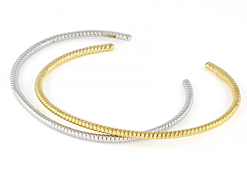 Koadon® Two-tone Cuff Bracelet Set Of 2