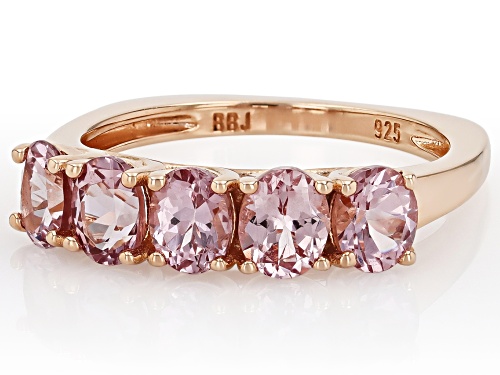 1.57ctw Color Shift Garnet 18k Rose Gold Over Sterling Silver Ring - Size 8