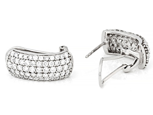 Prazana® Lab-Grown Diamonds 2.50ctw White Diamond Rhodium Over Sterling Silver Earrings, H SI