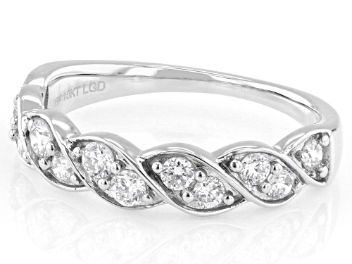 Prazana® Lab-Grown Diamonds 0.50ctw White Diamond 10k White Gold Band Ring, H SI - Size 8