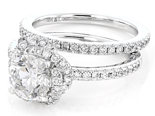 Prazana® Lab-Grown Diamonds Certified 2.25ctw White Diamond 10k White Gold Ring & Band G-H SI1 - Size 9