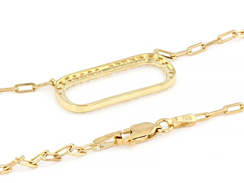 Prazana® Lab-Grown Diamonds 0.50ctw White Diamond 14K Yellow Gold Over Silver Station Necklace H SI - Size 18