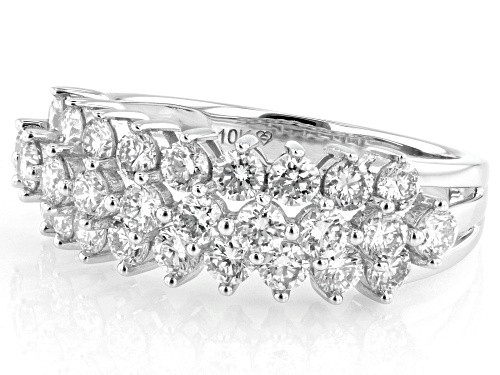 Prazana® Lab-Grown Diamonds 1.50ctw Round White Lab-Grown Diamond 10k White Gold Band Ring, H SI - Size 6
