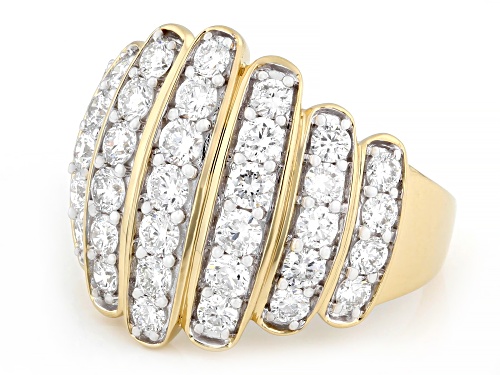 Prazana® Lab-Grown Diamonds 2.00ctw White Diamond 14K Yellow Gold Over Sterling Silver Ring, H SI - Size 7