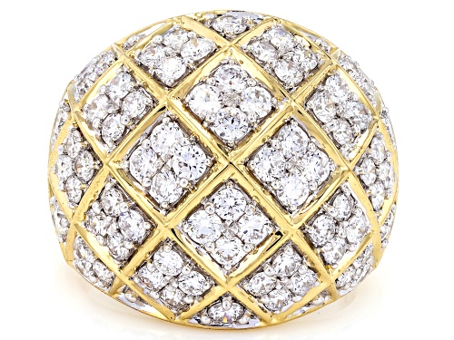 Prazana® Lab-Grown Diamonds 2.00ctw White Diamond 14K Yellow Gold Over Sterling Silver Ring, H SI - Size 6