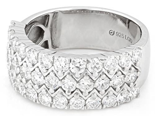 Prazana® Lab-Grown Diamonds 1.75ctw White Diamond Rhodium Over Sterling Silver Band Ring, G-H VS - Size 7