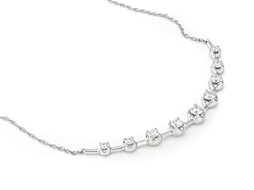 Prazana® Lab-Grown Diamonds 1.00ctw White Diamond Rhodium Over Silver Necklace, H SI - Size 18