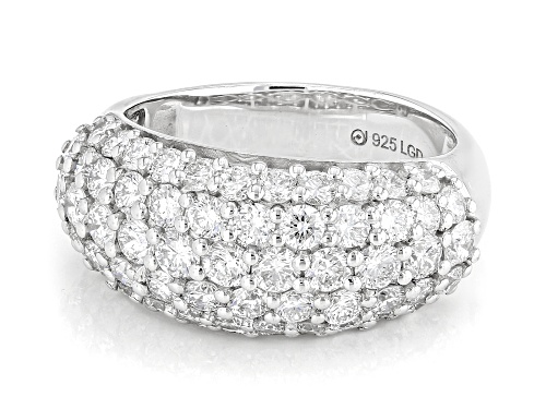 Prazana® Lab-Grown Diamonds 2.50ctw White Diamond Rhodium Over Sterling Silver Band Ring, G-H VS - Size 6
