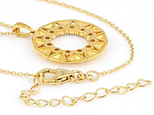 Prazana® Lab-Grown Diamonds .80ctw White Diamond 18k Yellow Gold Over Sterling Silver Pendant G-H VS