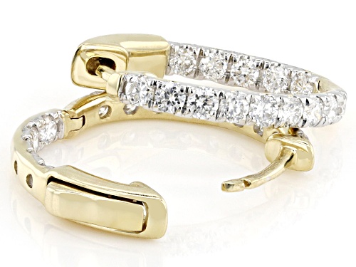 Prazana® Lab-Grown Diamonds 1.00ctw White Diamond 10K Yellow Gold Inside-Out Hoop Earrings, H SI1