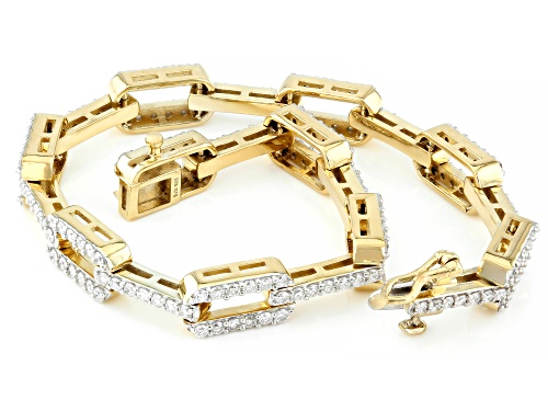 Prazana® Lab-Grown Diamonds 3.50ctw White Diamond 14K Yellow Gold Over Sterling Silver Bracelet H SI - Size 7.5
