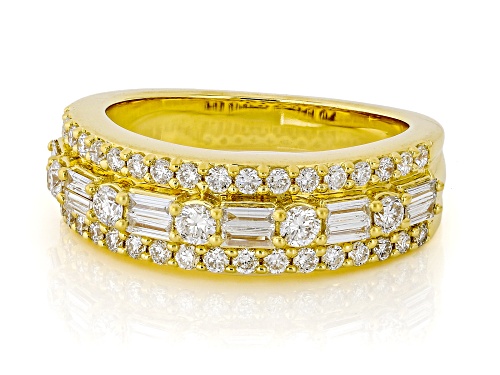 Prazana® Lab-Grown Diamonds 1.00ctw White Diamond 14K Yellow Gold Over Sterling Silver Ring, F-G SI - Size 7