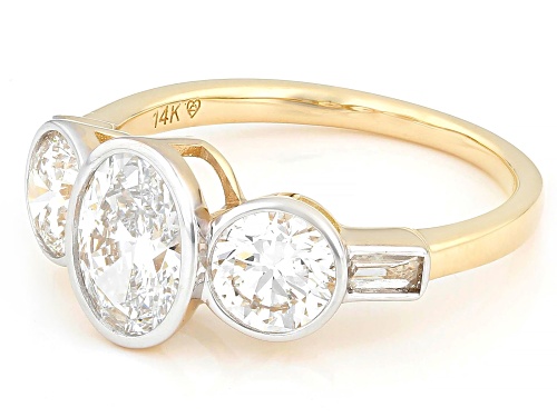 Prazana® Lab-Grown Diamonds 2.50ctw Mixed Shape White Diamond 14k Yellow Gold Ring, H SI1 - Size 10