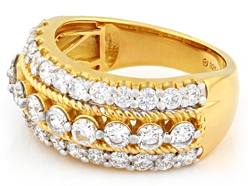 Prazana® Lab-Grown Diamonds 2.00ctw White Diamond 18K Yellow Gold Over Sterling Silver Ring, G-H VS - Size 7