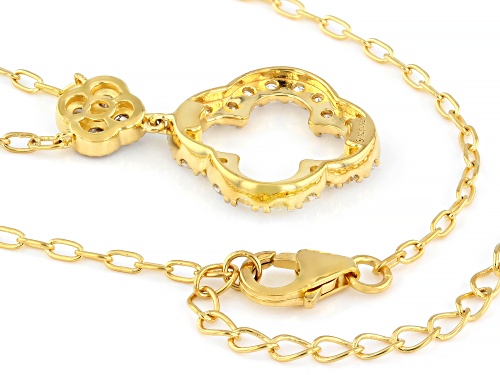 Prazana® Lab-Grown Diamonds 1.33ctw White Diamond 18K Yellow Gold Over Silver Necklace, G-H VS - Size 18