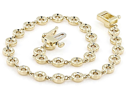 Prazana® Lab-Grown Diamonds 1.50ctw White Diamond 10K Yellow Gold Station Bracelet, G-H SI1 - Size 7