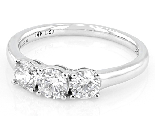 Prazana® Lab-Grown Diamonds 1.00ctw White Diamond 14K White Gold 3-Stone Ring, F SI - Size 6
