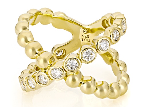 Prazana® Lab-Grown Diamonds 1.00ctw White Diamond 18K Yellow Gold Over Sterling Silver Ring, G-H VS - Size 8