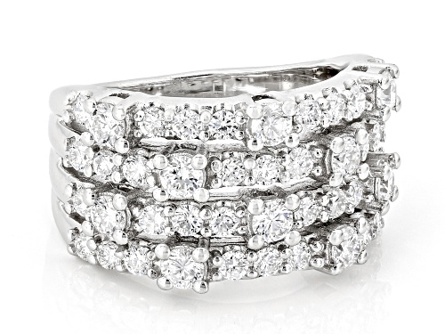 Prazana® Lab-Grown Diamonds 1.75ctw White Diamond Rhodium Over Sterling Silver Ring, G-H VS - Size 7