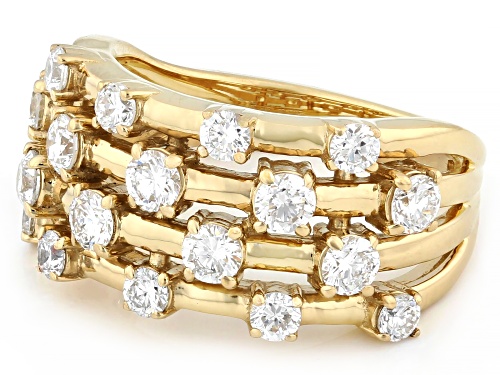 Prazana® Lab-Grown Diamonds 1.50ctw White Diamond 14K Yellow Gold Over Sterling Silver Ring, H SI - Size 7
