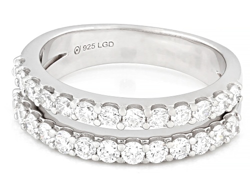 Prazana® Lab-Grown Diamonds 1.00ctw Round Diamond Rhodium Over Sterling Silver Ring, G-H VS - Size 6