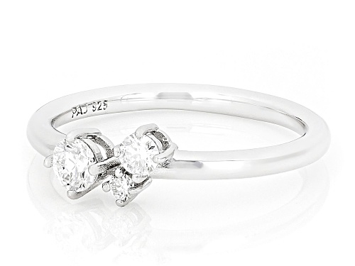 Prazana® Lab-Grown Diamonds 0.35ctw Round Diamond Rhodium Over Sterling Silver 3-Stone Ring GH SI - Size 9