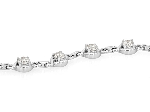 Prazana® Lab-Grown Diamonds 2.00ctw Round Diamond Rhodium Over Sterling Silver Tennis Bracelet, H SI - Size 8
