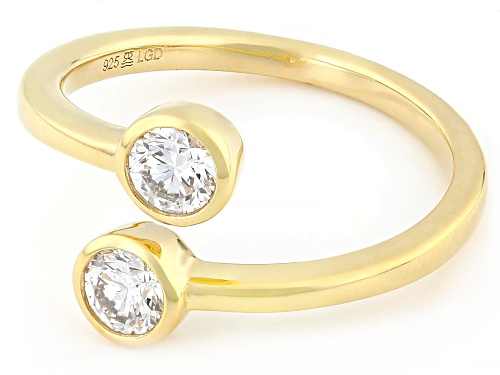 Prazana®Lab-Grown Diamonds 0.50ctw Round Diamond 14K Yellow Gold Over Sterling Silver Ring, H SI - Size 7