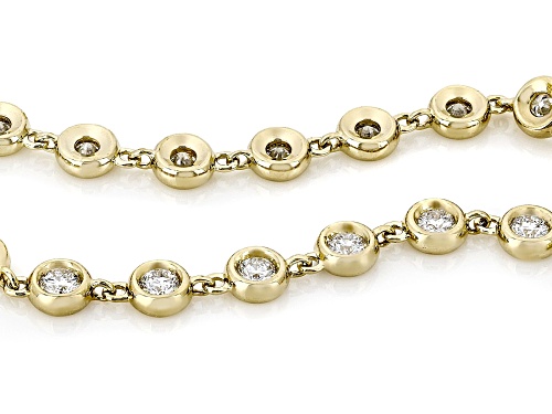 Prazana® Lab-Grown Diamonds 1.50ctw Round White Diamond 10K Yellow Gold Tennis Bracelet, G-H SI - Size 7