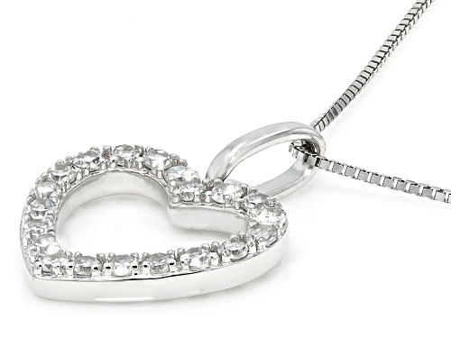 Prazana® Lab-Grown Diamonds 0.15ctw Diamond 10K White Gold Heart Pendant With Chain, G-H SI2
