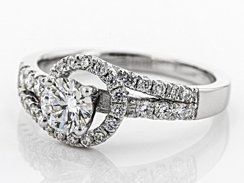 Prazana® Lab-Grown Diamonds .90ctw Round White Lab-Grown Diamond 14K White Gold Engagement Ring - Size 6