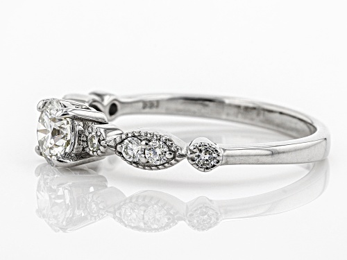 .70ctw Round White Lab-Grown Diamond 14K White Gold Engagement Ring - Size 6