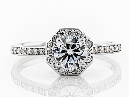 1.04ctw Round White Lab-Grown Diamond 14K White Gold Engagement Ring - Size 7
