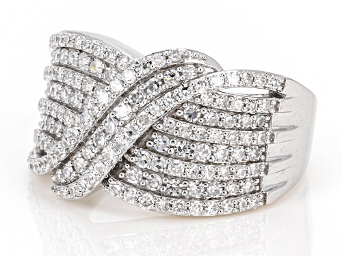 Prazana® Lab-Grown Diamonds 1.00ctw White Lab-Grown Diamond Rhodium Over Sterling Silver Band Ring - Size 6
