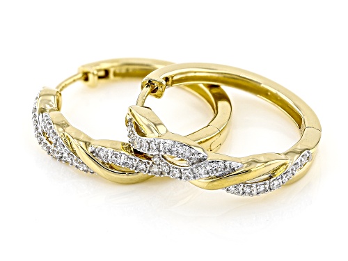 Prazana® Lab-Grown Diamonds 0.25ctw Lab-Grown Diamond 14k Yellow Gold Over Sterling Silver Earrings