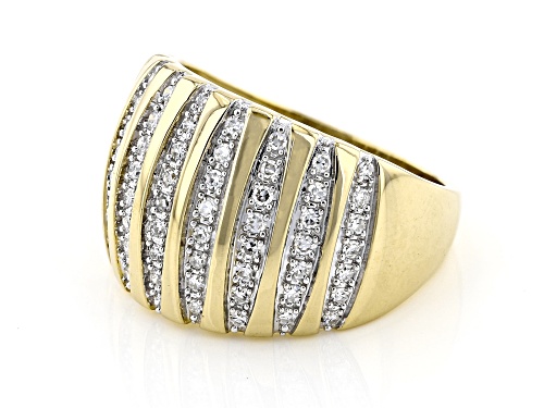 Prazana® Lab-Grown Diamonds 0.50ctw White Diamond 14k Yellow Gold Over Sterling Silver Band Ring - Size 8