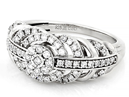 Prazana® Lab-Grown Diamonds 0.50ctw Diamond Rhodium Over Sterling Silver Ring - Size 8