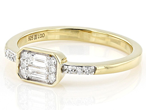 Prazana® Lab-Grown Diamonds 0.15ctw White Diamond 14K Yellow Gold Over Sterling Silver Ring - Size 9