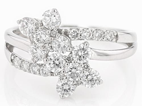 Prazana® Lab-Grown Diamonds 1.00ctw Round White  Diamond Rhodium Over Sterling Silver Ring - Size 7